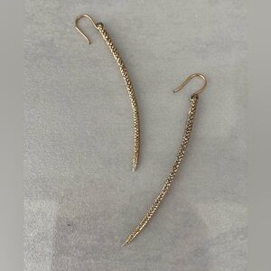 Lucky Brand Goldtone, Textured, Modern Boho Style Drop Earrings